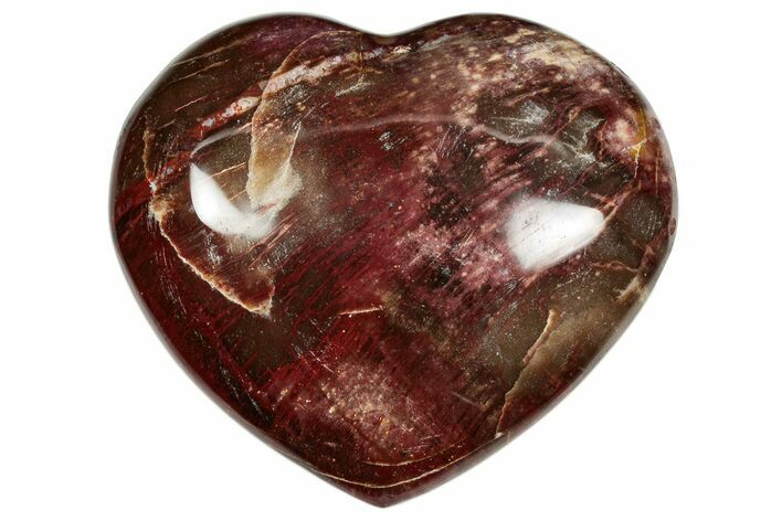 Polished Triassic Petrified Wood Heart - Madagascar #355580